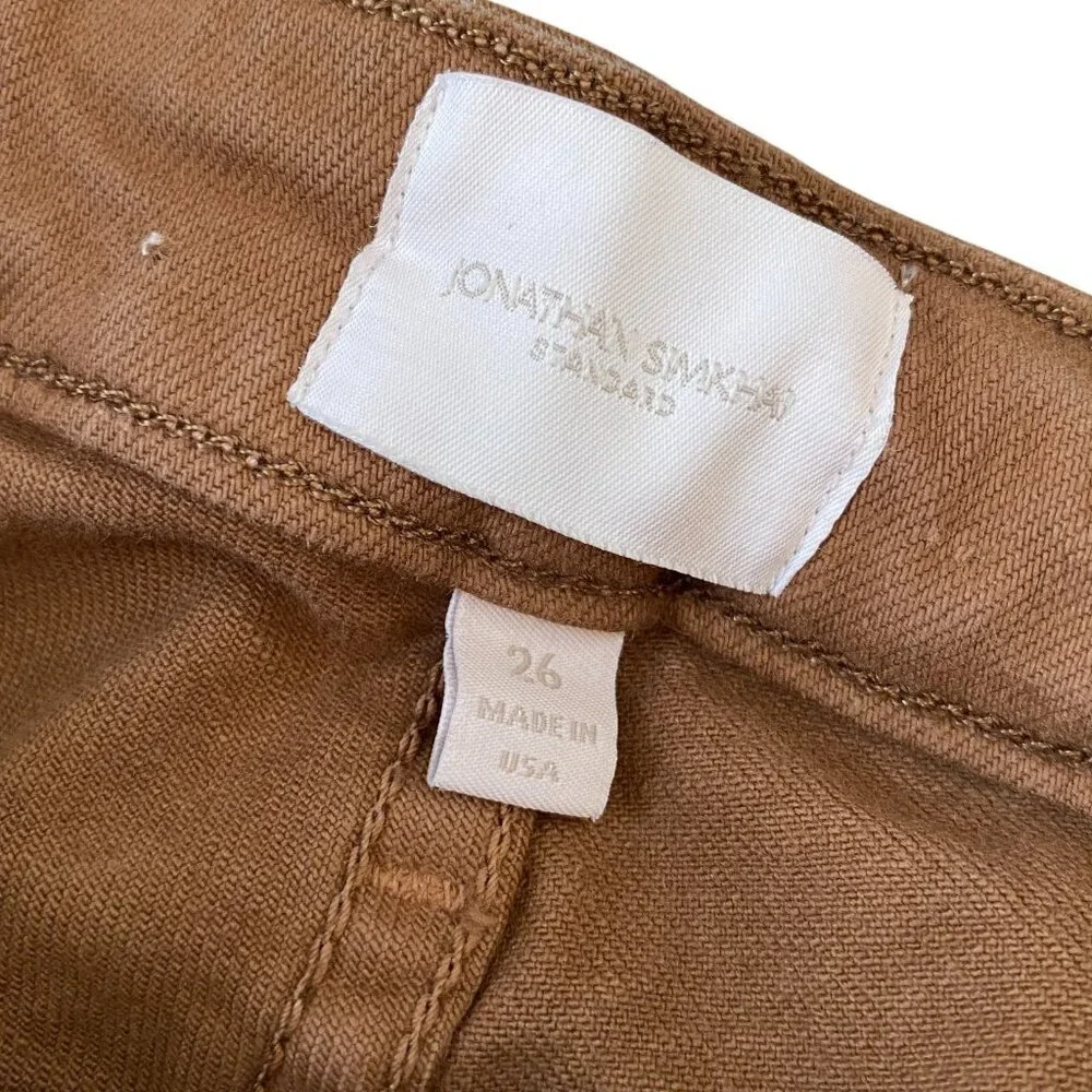 Jonathan Simkhai Blake Denim Bootcut Pant in Pecan - SZ 26